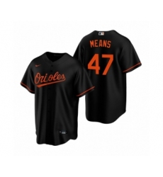 Youth Baltimore Orioles #22 John Means Nike Black Replica Alternate Jersey