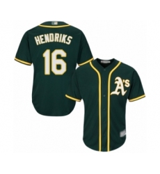 Men's Oakland Athletics #16 Liam Hendriks Replica Green Alternate 1 Cool Base Baseball Jersey