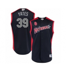 Youth San Diego Padres #39 Kirby Yates Authentic Navy Blue National League 2019 Baseball All-Star Jersey