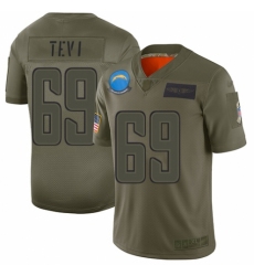 Youth Los Angeles Chargers #69 Sam Tevi Limited Camo 2019 Salute to Service Football Jersey