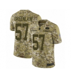 Youth San Francisco 49ers #57 Dre Greenlaw Limited Camo 2018 Salute to Service Football Jersey