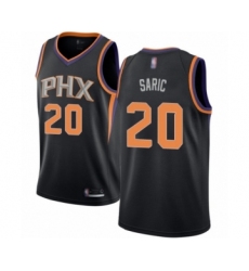 Men's Phoenix Suns #20 Dario Saric Authentic Black Basketball Jersey Statement Edition