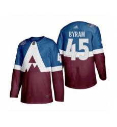 Women's Colorado Avalanche #45 Bowen Byram Authentic Burgundy Blue 2020 Stadium Series Hockey Jersey