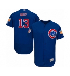 Men's Chicago Cubs #13 David Bote Royal Blue Alternate Flex Base Authentic Collection Baseball Player Jersey