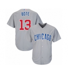 Youth Chicago Cubs #13 David Bote Authentic Grey Road Cool Base Baseball Player Jersey