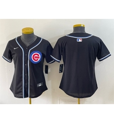 Youth Chicago Cubs 2026 Fashion Replica Black Out Stitched Baseball Jersey