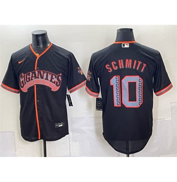 Men's San Francisco Giants #10 Casey Schmitt Black 2026 Alternate Stadium Stitched Baseball Jersey