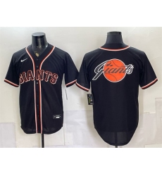 Men's San Francisco Giants Team Big Logo 2026 Fashion Replica Black Out Stitched Baseball Jersey