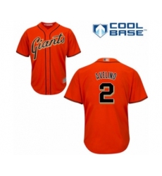 Youth San Francisco Giants #2 Abiatal Avelino Authentic Orange Alternate Cool Base Baseball Player Jersey