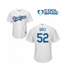 Youth Los Angeles Dodgers #52 Pedro Baez Authentic White Home Cool Base Baseball Player Jersey