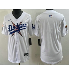 Youth Los Angeles Dodgers x One Piece Blank White Vapor Premier Limited Stitched Jersey