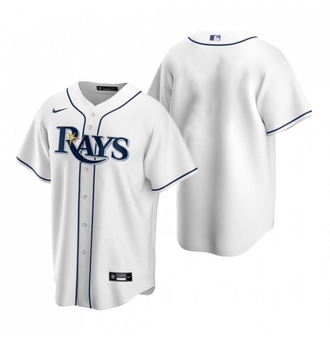 Men's Nike Tampa Bay Rays Blank White Home Stitched Baseball Jersey