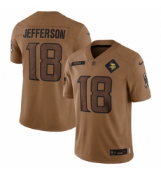 Men's Minnesota Vikings #18 Justin Jefferson Nike Brown 2023 Salute To Service Limited Jersey Men's Minnesota Vikings #18 Justin Jefferson Nike Brown 2023 Salute To Service Limited Jersey