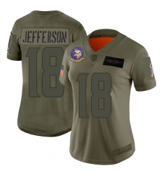 Women's Minnesota Vikings #18 Justin Jefferson Camo Stitched NFL Limited 2019 Salute To Service Jersey Women's Minnesota Vikings #18 Justin Jefferson Camo Stitched NFL Limited 2019 Salute To Service Jersey