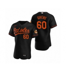 Men's Baltimore Orioles #60 Mychal Givens Nike Black Authentic 2020 Alternate Jersey
