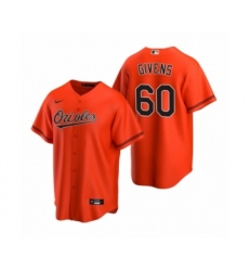 Women's Baltimore Orioles #60 Mychal Givens Nike Orange 2020 Replica Alternate Jersey