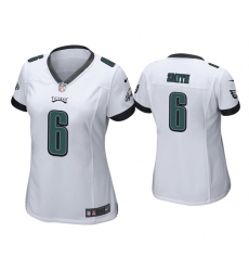 Women's Philadelphia Eagles #6 DeVonta Smith White Vapor Untouchable Limited Stitched Football Jersey(Run Small)