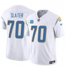 Men's Los Angeles Chargers #70 Rashawn Slater White 2026 F.U.S.E. 2-Star C Vapor Limited Football Stitched Jersey