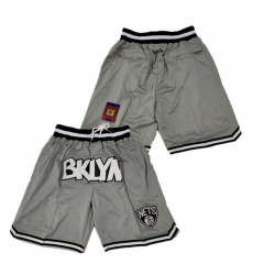 Men's Brooklyn Nets Just Don Gray Shorts (Run Smaller)