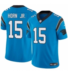 Men's Carolina Panthers #15 Jaycee Horn Nike Blue F U S E Stitched Nike NFL Jersey