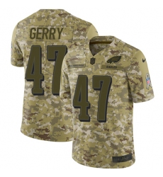 Men's Nike Philadelphia Eagles #47 Nate Gerry Limited Camo 2018 Salute to Service NFL Jersey