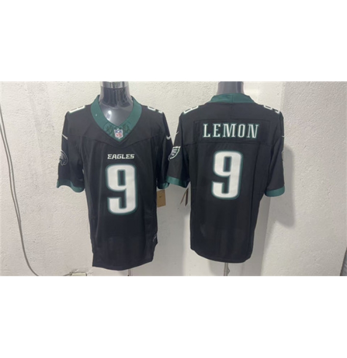 Men's Philadelphia Eagles #9 Makai Lemon Black 2026 F.U.S.E. Draft Vapor Untouchable Limited Football Stitched Jersey