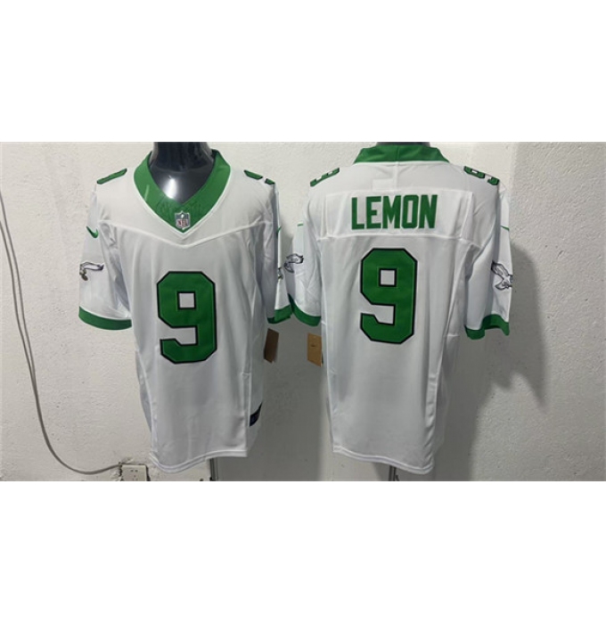 Men's Philadelphia Eagles #9 Makai Lemon White 2026 Draft F.U.S.E Vapor Untouchable Limited Football Stitched Jersey