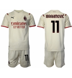 Men 2021-2022 Club AC Milan away cream 11 Soccer Jersey
