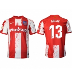 Men 2021-2022 Club Atletico Madrid home aaa version red 13 Nike Soccer Jersey