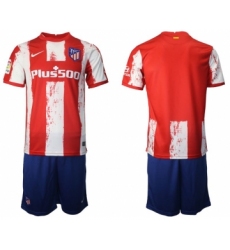 Men 2021-2022 Club Atletico Madrid home red blank Nike Soccer Jersey
