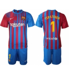 Men 2021-2022 Club Barcelona home blue 1 Nike Soccer Jersey