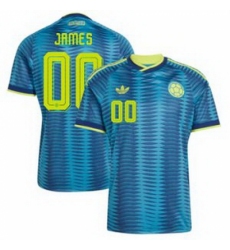 Men Colombia Custom 2026 Away Replica Turquoise Jersey 2