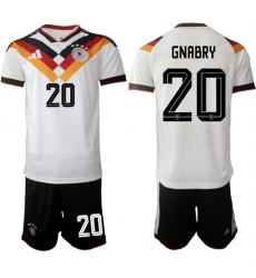 Men's Germany #20 GNABRY National Team FIFA x World Cup 2026 Home White On Field Jersey