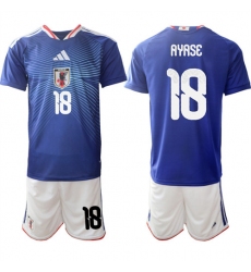 Men's Japan #18 AYASE National Team FIFA x World Cup 2026 Home Blue On Field Jersey