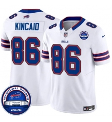 Men's Buffalo Bills #86 Dalton Kincaid White F.U.S.E. 2026 Inaugural Season at Highmark Stadium Football Stitched Jersey