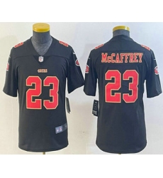 Youth San Francisco 49ers #23 Christian McCaffrey Black Red Fashion Vapor Limited Stitched Jersey