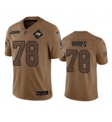 Men's Tampa Bay Buccaneers #78 Tristan Wirfs 2023 Brown Salute To Service Limited Football Stitched Jersey