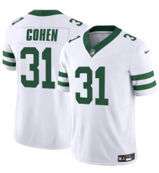Men's New York Jets #31 Tarik Cohen White 2023 F.U.S.E. Vapor Limited Throwback Football Stitched Jersey Men's New York Jets #31 Tarik Cohen White 2023 F.U.S.E. Vapor Limited Throwback Football Stitched Jersey