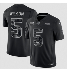 Men's New York Jets #5 Garrett Wilson Black F.U.S.E. 2026 Salute to Service Limited Football Stitched Jersey Men's New York Jets #5 Garrett Wilson Black F.U.S.E. 2026 Salute to Service Limited Football Stitched Jersey