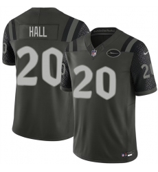 Men's New York Jets #20 Breece Hall Black 2025 F.U.S.E. “Rivalries” Vapor Limited Football Stitched Jersey