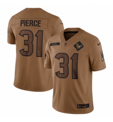Men's Houston Texans #31 Dameon Pierce Nike Brown 2023 Salute To Service Limited Jersey