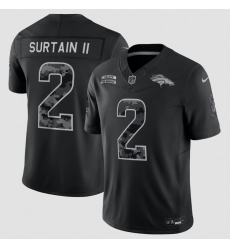 Men's Denver Broncos #2 Pat Surtain II Black 2026 F.U.S.E. Salute to Service Limited Stitched Football Stitched Jersey