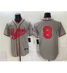 Men's Philadelphia Phillies #8 Nick Castellanos Gray 2026 Field of Dreams Stadium Stitched Baseball Jersey