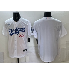 Men's Los Angeles Dodgers x KAWS White Vapor Premier Limited Stitched Baseball Jersey