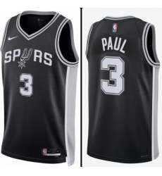 Men' San Antonio Spurs #3 Chris Paul Black Association Edition Stitched Jersey