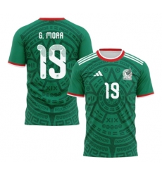 Men's Mexico #19 G.MORA 2026 Green Jersey