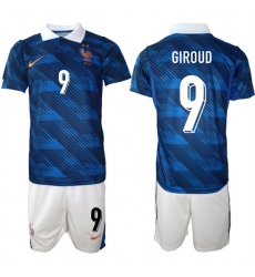 Men's France #9 GIROUD National Team FIFA x World Cup 2026 Home On Field Jersey