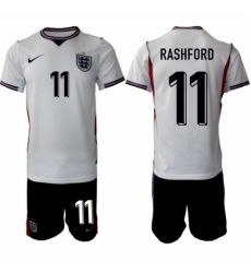 England FIFA World Cup 2026 White Soccer Jersey ‌Marcus Rashford #11