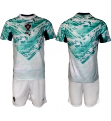 Men's Portugal Team Blank Green 2026 World Cup Away Soccer Jersey Suit