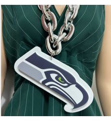 Seattle Seahawks Fan Chain, NFL fans, Team Logo Big necklace,  large  pendant, Medal gift clothing tag Accessories
